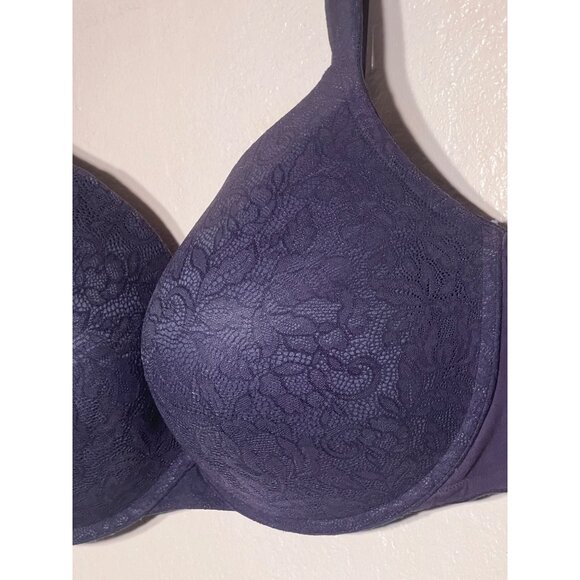 Lane Bryant Cacique 48DD Navy Lace Boost Plunge Bra With Adj Straps Comfortable - Picture 6 of 16